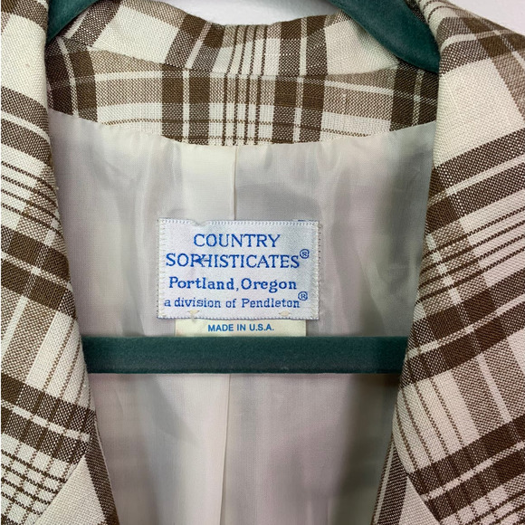 Pendleton Plade Oversized Blazer Jacket, Size 16 - Picture 2 of 7